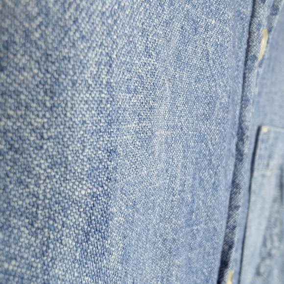 Old Navy The Classic Shirt Blue Denim Button-Up Top Women Small - Picture 5 of 9